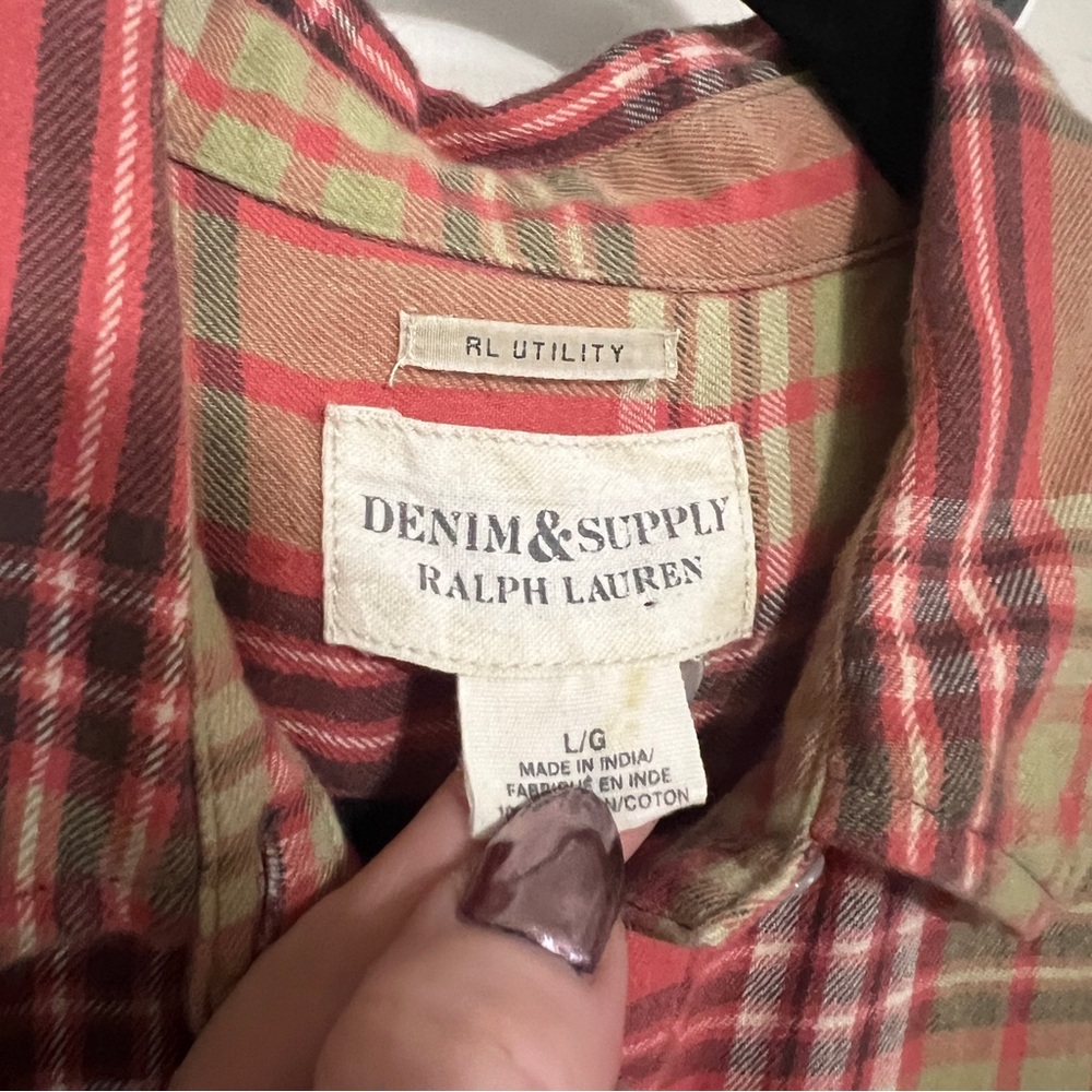 Denim & Supply Flannel Plaid Button-Up Shirt L - Picture 4 of 7